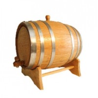 American Oak Barrel with Steel Hoops- 2 Liter or .53 Gallons
